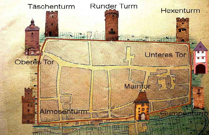 05_3 Stadtplan fr Tore und Trme Mauern rot OT UT MT AT TT RT HT GT